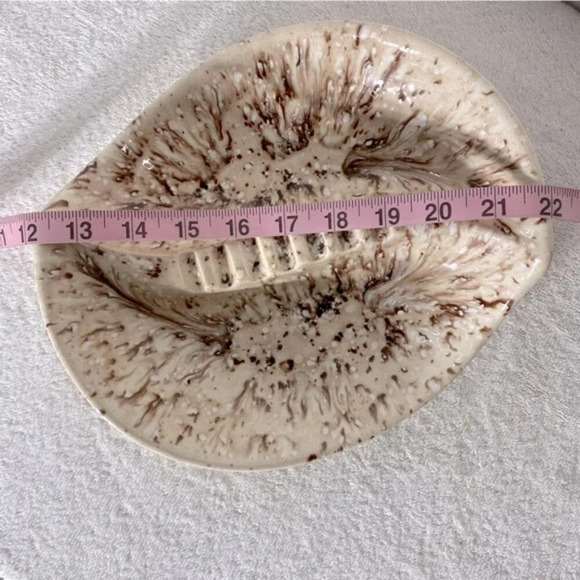 Vintage Arnels Ceramic Pottery Art Brown Spotted Ashtray Trinket Dish - Picture 10 of 10